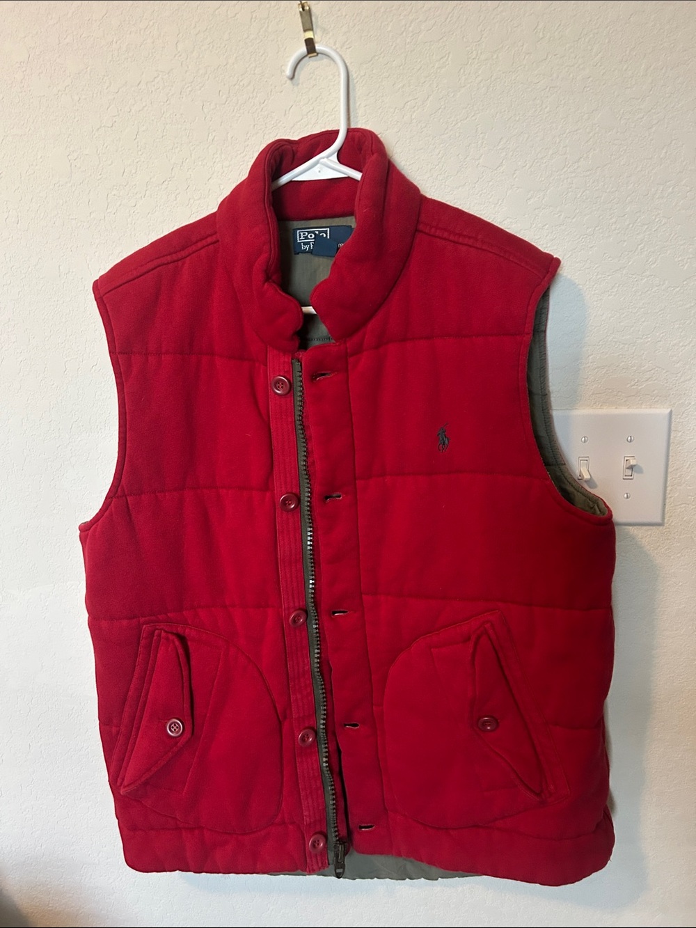 Polo by Ralph Lauren Red Quilted Vest